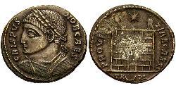1 Follis /  AE3 羅馬帝國 青铜 Crispus (305 - 326)