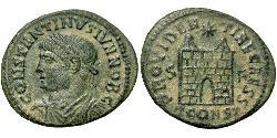 1 Follis /  AE3 羅馬帝國 青铜 君士坦提烏斯二世