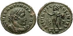 1 Follis /  AE3 羅馬帝國 青铜 君士坦丁大帝
