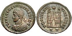 1 Follis /  AE3 羅馬帝國 青铜 君士坦提烏斯二世