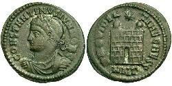1 Follis /  AE3 羅馬帝國 青铜 君士坦提烏斯二世