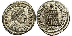 1 Follis /  AE3 羅馬帝國 青铜 君士坦提烏斯二世