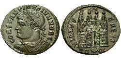 1 Follis /  AE3 羅馬帝國 青铜 君士坦提烏斯二世