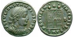 1 Follis /  AE3 羅馬帝國 青铜 君士坦提烏斯二世
