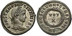 1 Follis /  AE3 羅馬帝國 青铜 君士坦提烏斯二世