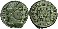 1 Follis /  AE3 羅馬帝國 青铜 君士坦丁大帝