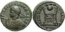 1 Follis /  AE3 羅馬帝國 青铜 Crispus (305 - 326)