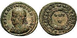 1 Follis /  AE3 羅馬帝國 青铜 君士坦提烏斯二世