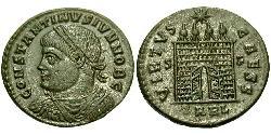 1 Follis /  AE3 羅馬帝國 青铜 君士坦提烏斯二世