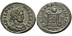 1 Follis /  AE3 羅馬帝國 青铜 Crispus (305 - 326)