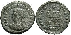 1 Follis /  AE3 羅馬帝國 青铜 君士坦提烏斯二世