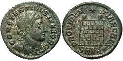 1 Follis /  AE3 羅馬帝國 青铜 君士坦提烏斯二世