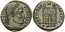 1 Follis /  AE3 羅馬帝國 青铜 君士坦丁大帝