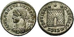 1 Follis /  AE3 羅馬帝國 青铜 君士坦提烏斯二世