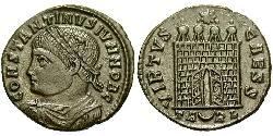 1 Follis /  AE3 羅馬帝國 青铜 君士坦提烏斯二世