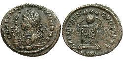 1 Follis /  AE3 羅馬帝國 青铜 君士坦提烏斯二世