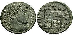 1 Follis /  AE3 羅馬帝國 青铜 君士坦丁大帝