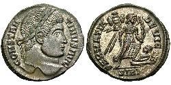 1 Follis /  AE3 羅馬帝國 青铜 君士坦丁大帝