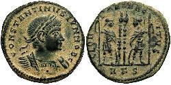 1 Follis /  AE3 羅馬帝國 青铜 君士坦提烏斯二世