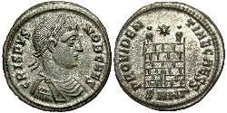 1 Follis /  AE3 羅馬帝國 青铜 Crispus (305 - 326)