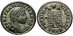 1 Follis /  AE3 羅馬帝國 青铜 君士坦提烏斯二世