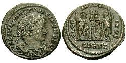1 Follis /  AE3 羅馬帝國 青铜 君士坦提烏斯二世
