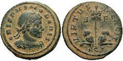 1 Follis /  AE3 羅馬帝國 青铜 Crispus (305 - 326)