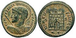1 Follis /  AE3 羅馬帝國 青铜 君士坦丁大帝