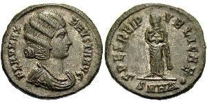 1 Follis /  AE3 羅馬帝國 青铜 Fausta (289-326)