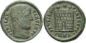 1 Follis /  AE3 羅馬帝國 青铜 君士坦丁大帝