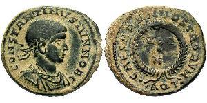 1 Follis /  AE3 羅馬帝國 青铜 君士坦提烏斯二世