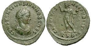1 Follis /  AE3 羅馬帝國 青铜 君士坦提烏斯二世