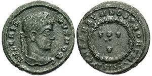 1 Follis /  AE3 羅馬帝國 青铜 Crispus (305 - 326)