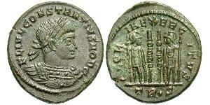 1 Follis /  AE3 羅馬帝國 青铜 君士坦提烏斯二世