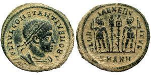 1 Follis /  AE3 羅馬帝國 青铜 君士坦提烏斯二世