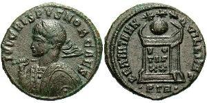 1 Follis /  AE3 羅馬帝國 青铜 Crispus (305 - 326)