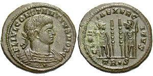 1 Follis /  AE3 羅馬帝國 青铜 君士坦提烏斯二世