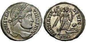 1 Follis /  AE3 羅馬帝國 青铜 君士坦丁大帝