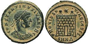 1 Follis /  AE3 羅馬帝國 青铜 君士坦提烏斯二世