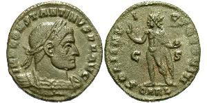 1 Follis /  AE3 羅馬帝國 青铜 君士坦丁大帝