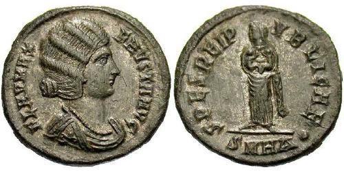 1 Follis /  AE3 羅馬帝國 青铜 Fausta (289-326)