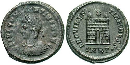 1 Follis /  AE3 羅馬帝國 青铜 君士坦提烏斯二世
