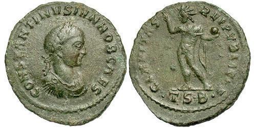 1 Follis /  AE3 羅馬帝國 青铜 君士坦提烏斯二世