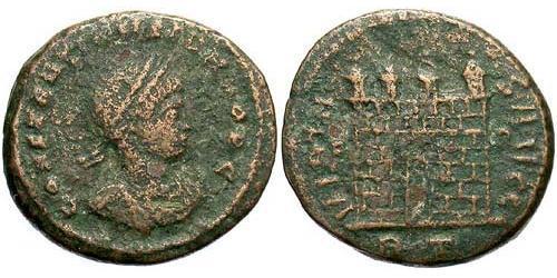 1 Follis /  AE3 羅馬帝國 青铜 君士坦提烏斯二世
