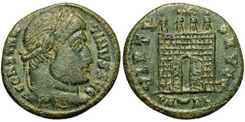 1 Follis /  AE3 羅馬帝國 青铜 君士坦丁大帝
