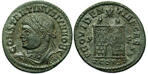 1 Follis /  AE3 羅馬帝國 青铜 君士坦提烏斯二世