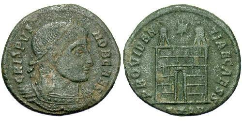 1 Follis /  AE3 羅馬帝國 青铜 Crispus (305 - 326)