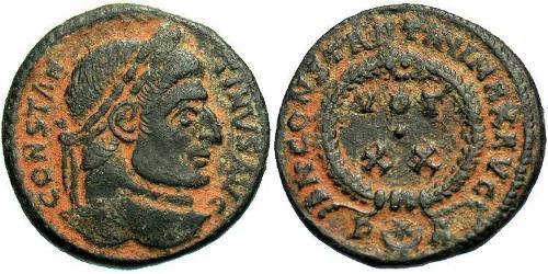1 Follis /  AE3 羅馬帝國 青铜 君士坦丁大帝