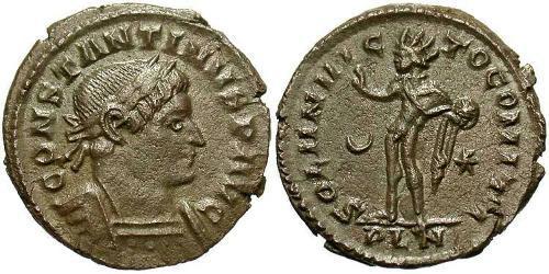 1 Follis /  AE3 羅馬帝國 青铜 君士坦丁大帝