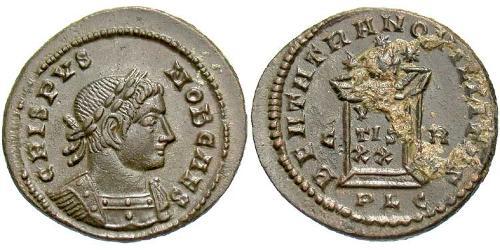 1 Follis /  AE3 羅馬帝國 青铜 Crispus (305 - 326)